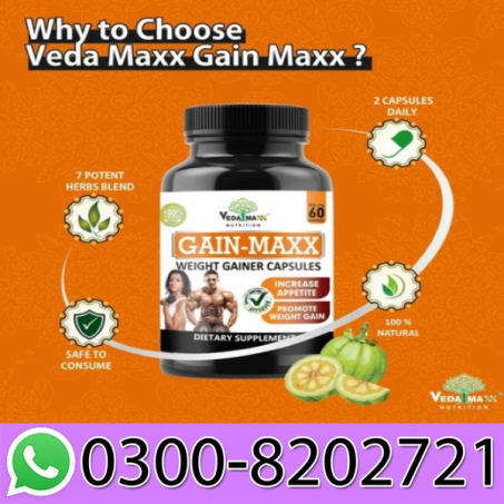 Veda Maxx Gain Maxx Weight Gainer Capsules Price in Pakistan